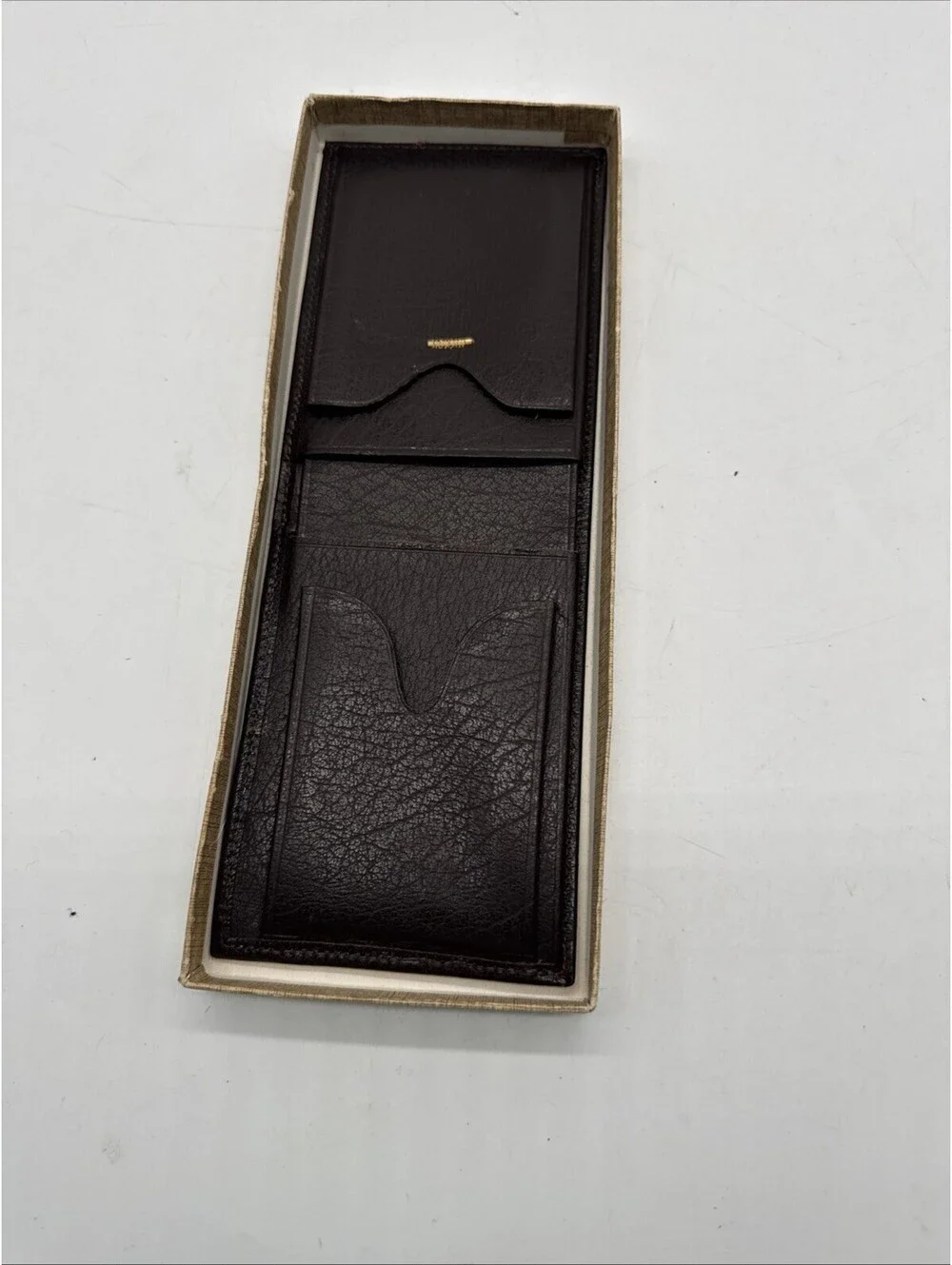 Vintage Water Buffalo Men’s Wallet Brown Bifold Leather EUC